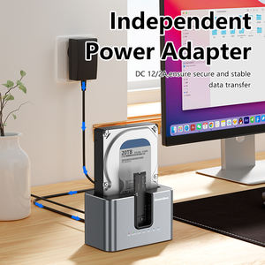 <span class=keywords><strong>Adaptador</strong></span> de 2,5 de aluminio externo de doble Bahí<span class=keywords><strong>a</strong></span> NVME SSD SATA SSD HDD Cloner Recinto Compatible con <span class=keywords><strong>disco</strong></span> <span class=keywords><strong>duro</strong></span> PCIE 3,5 10Gbps - Product Image 5