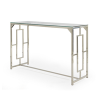 Boho — meuble miroir en verre diamant broyeur, avec bordure live, table basse et tables à fin, moderne