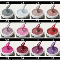 Nuevo Gel Constructor de Uñas UV con Lentejuelas, Gel Reflectante Opal Autonivelante, Constructor de Gel con Purpurina, Gel Acrílico Polivinílico para Profesionales