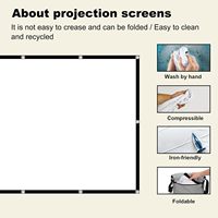 Écran de projection acoustiquement transparent 84 pouces pliable portable ALR 4KFabric LONNST pour cinéma en plein air
