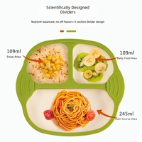 Produits pour bébés personnalisés, assiette carrée en silicone liquide bicolore, assiette à ventouse intégrée anti-chute pour les tout-petits, alimentation des nourrissons