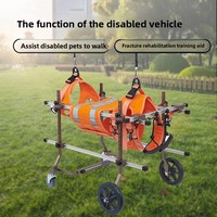 Poussette pour chien de grande taille à traction sur quatre roues, pour animaux âgés/handicapés, support complet, cadre en aluminium pliable, toutes saisons, 35 kg