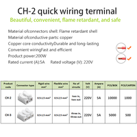 CH3 CH2 presse amarrage borne de connexion rapide fil souple et dur connecteur de fil universel connecteur de type ressort