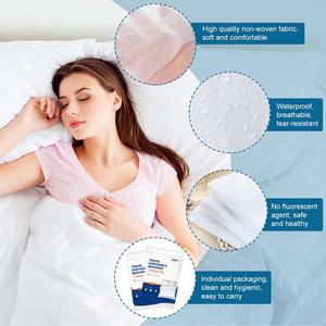 Ev için taşınabilir tek katı çarşaf Set 4 adet otel tarzı yatak takımları 1 çarşaf 1 nevresim 2 yastık anti-toz Mite - Product Image 5