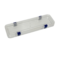 Boîte de présentation flottante 3D transparente en plastique PS 25x7.5x2.5cm avec cadre de suspension pour montre, pièce de monnaie, jeton, bijoux