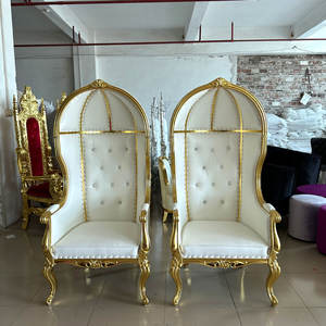<span class=keywords><strong>Sedie</strong></span> Reali di Lusso per Matrimoni, Trono Nuziale con Schienale Alto e Braccioli, <span class=keywords><strong>Sedie</strong></span> e Divani Trono Oro e Bianco - Product Image 1