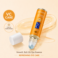 Sérum Contour des Yeux Anti-Âge et Hydratant au Lutéine et Vitamine C, à Marque Blanche OEM, avec Applicateur Roll-on pour Raffermir et Réduire les Rides