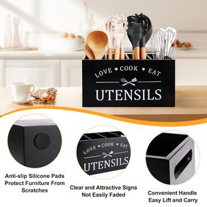 Đen Thêm lớn trang trại đồ dùng chủ Gỗ Nhà Bếp truy cập tổ chức cho nấu ăn đồ dùng bằng lò vi ba <span class=keywords><strong>container</strong></span> thực phẩm - Product Image 2