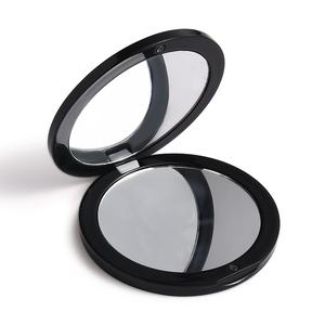 Espejo de Maquillaje Compacto, Redondo, Plegable, Portátil, de Plástico Negro Personalizado, Espejo Cosmético de Doble Cara - Product Image 1