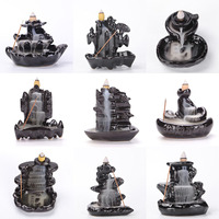 Brûleur d'encens cascade en céramique à refoulement de fumée, vente en gros, prix usine