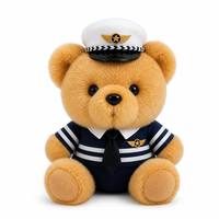 Ours en peluche pilote personnalisé de haute qualité, certifié EN71 CE, fabricant OEM, faible MOQ pour cadeau promotionnel