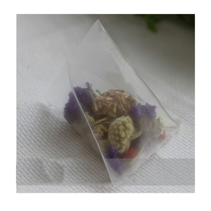 Food Grade Corn Fiber Mesh Biodegradable <strong>Empty</strong> <strong>Pyramid</strong> <strong>Tea</strong> <strong>Bags</strong> Without String - Product Image 1