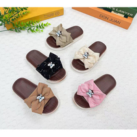 Chaussures pour filles avec nœud fleuri mignonnes, mode estivale, simples et confortables, pantoufles pour filles, pantoufles pour enfants