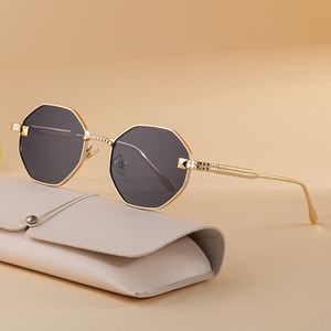 Partagas Fahion Fancy Designer Logotipo personalizado Marco de metal en forma poligonal UV400 Shades Gafas de sol Gafas de Sol para hombres y mujeres unisex - Product Image 2