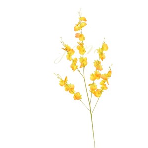 Orchidée Artificielle Dansante en Soie, Décoration de Plafond pour Mariage, Bouquet Jaune et Blanc, Marqueur d'Allée, Ornement de Table - Product Image 5