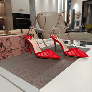 Zapatos de Tacón Jimmy para Mujer, con Punta en Pico, Correa en el Tobillo, Tacón de Aguja y Detalle de Pedrería, Ideales para Oficina, Citas Nocturnas y Eventos - Product Image 3