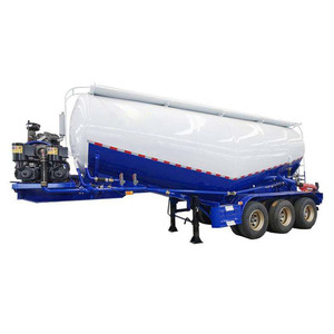 Semi-remorque à benne basculante 3 axes en acier pour poudre, capacité supérieure à 30 tonnes, déchargement sans blocage, pour poudre de chaux/minérale, remorques de qualité supérieure - Product Image 4