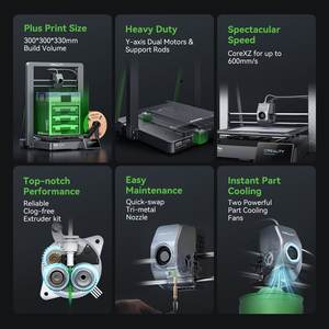 Impresora 3D Creality Ender-3 V3 Plus con Gran Tamaño de Impresión y Calibración Automática, Impresora 3D CoreXZ 300*300*330mm - Product Image 4