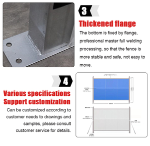 Panneau <span class=keywords><strong>de</strong></span> clôture temporaire en PVC et aluminium pour chantier, clôture colorée et garde-corps pour travaux routiers et <span class=keywords><strong>de</strong></span> construction - Product Image 5