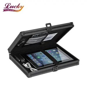 Portable Men Briefcase Expandable Business Aluminum Attache Case Waterproof Lightweight Laptop Case Locking Storage Clipboard