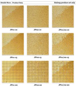 Carrelage de mosaïque en <span class=keywords><strong>verre</strong></span> et maille de support en or, pour partition, nouveau modèle - Product Image 1