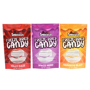 Sachet Doypack Personnalisé Anti-Odeur 3,5g/7g pour Bonbons et Gummies, en Plastique avec Fermeture Zip et Fenêtre en Film Polyester Thermoscellable - Product Image 1