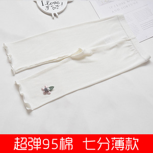 Buona qualità Qianchuan <span class=keywords><strong>Leggings</strong></span> da ragazza, capispalla, estate <span class=keywords><strong>nero</strong></span> modale grigio bambino sottile pantaloni Capri Super elastici - Product Image 5