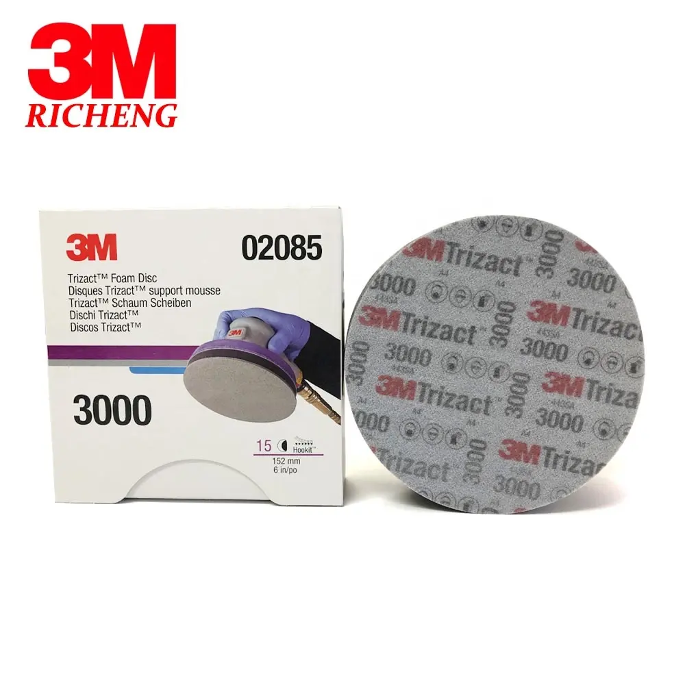 3M Trizact Hookit пенопластовые диски, 02085, 6 дюймов, P3000 3M 02085 Пирамида 6-дюймовый косметический шлифовальный станок P3000 для автомобильной красоты, индастриал