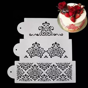 Pochoir de décoration pour gâteau d'anniversaire à bordure en dentelle damassée, outil de pâtisserie, moule à biscuits, fondant et pâtisseries - Product Image 5