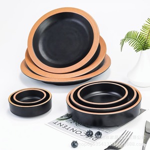 <b>Melamine</b> deep <b>plates</b>, plastic <b>plates</b>, round <b>plates</b>, barbecue restaurant deep dishes, soup <b>plates</b>, rice bowls, braised meat rice - Product Image 1