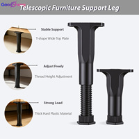 Support de sommier télescopique réglable en plastique, robuste, avec traverses rehaussantes et patins de fixation