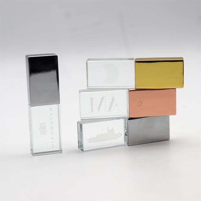High Quality 8gb Crystal Usb Flash Drive Memory Stick Promotional Gift16gb 32gb Usb Gift Box Custom Pendrive 64gb