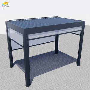 Porte coulissante à lamelles extérieure, <span class=keywords><strong>rideau</strong></span> <span class=keywords><strong>de</strong></span> pergola, stores, systèmes à fermeture éclair, accessoires, moteurs d'ombrage, stores enrouleurs - Pour pergola, gazebo, pavillon - Product Image 2