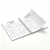 Impression personnalisée de manuels éducatifs pour enfants et adultes, reliure spirale, couverture souple, cahier d'exercices pour la maternelle et l'école primaire