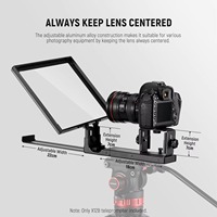 NEEWER Basics X12B Téléprompteur en aluminium relevable de 12 pouces sans assemblage avec télécommande et application pour iPad, tablette, smartphone, appareil photo reflex numérique