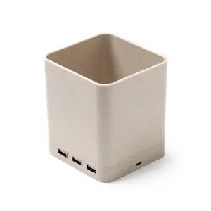 Portapenne multifunzione in fibra di grano, gadget ecologici - Product Image 4