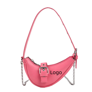 Vintage Fashion Mini Handbag for Women Single Strap Sling Shoulder for <strong>Pink</strong> Zipper Closure with Small Chain Factory <strong>Purses</strong> - Product Image 1