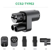 Adaptateur de charge CCS2 vers Type2 DC 200 ampères CCS Combo 2 Adaptateur de charge pour véhicule électrique Compatible avec Tesla Model S/X