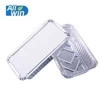 Barquettes jetables en aluminium pour cuisson rapide, format petit, capacité 550 ml, avec couvercles en plastique de qualité alimentaire
