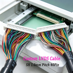 كابل LVDS عالي الثبات بـ 40 دبوس، طراز JST SHDR-40V-S-B، بخطوة 1.0 مم، سلك مرن للتحكم الصناعي وشاشات المراقبة ووحدات عرض المركبات - Product Image 1