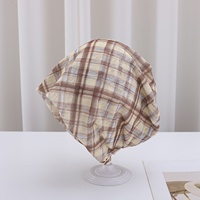 Bonnet tendance et élégant à pois, style vintage millennial, amincissant le visage, respirant et fin, pour femme, collection printemps-été