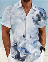 Chemise pour homme à imprimé numérique 3D en forme de cœur et de toile d'araignée pour Noël, tendance et polyvalente, à manches courtes, décontractée, adaptée à un usage quotidien