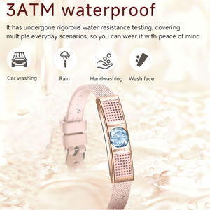 Bracelet intelligent SENBONO L18 avec suivi du sommeil, gestion du <span class=keywords><strong>cycle</strong></span> <span class=keywords><strong>menstruel</strong></span> féminin, mode sport, 3ATM, compatible Android et iOS - Product Image 3