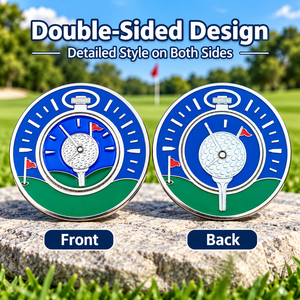 Marqueur de balle de golf magnétique double face personnalisé, forme irrégulière de 45 mm avec marqueur amovible de 25 mm pour clubs de golf - Product Image 4