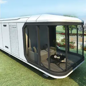 Maison intelligente préfabriquée moderne de luxe Maison capsule extérieure en conteneur pour hôtel Espace commercial Dirigeable