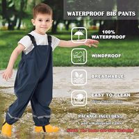 Kinder-Regenhose, Einteiler, Wasserdicht, Atmungsaktiv, für Kindergarten und Outdoor-Wanderungen