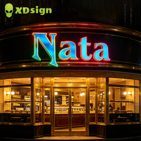 Lettres lumineuses LED 3D personnalisées à changement de couleur rapide pour extérieur, enseigne néon magique pour fête, équipement publicitaire, signalétique commerciale, décoration Bluetooth