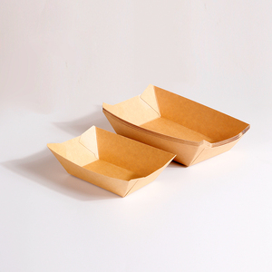 Biodegradabile usa e getta Eco Friendly Chips di pollo Popcorn Hamburger Dessert cibo imballaggio ciotola piatto da asporto scatola barca - Product Image 5