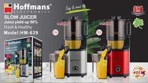 Extractor <span class=keywords><strong>de</strong></span> Jugos Lento 2 en 1 Hoffmans HM-639 Big Mouth, Motor <span class=keywords><strong>de</strong></span> CC <span class=keywords><strong>de</strong></span> 400W, Tornillo <span class=keywords><strong>de</strong></span> 145mm, Exprimidor en Frío para Manzanas y Naranjas Enteras - Product Image 3
