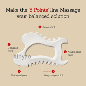 Outil de massage corporel en céramique Gua Sha avec logo personnalisé, outil de lifting du visage et du corps coréen, soulagement musculaire, planche de massage, drainage lymphatique - Product Image 3
